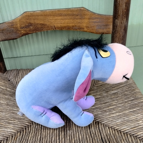 Disney Plush Eeyore Winnie the Pooh Hard Eyes 10” Mattel Arcotoy Stuffed Toy - Picture 4 of 11